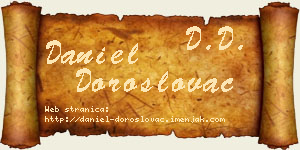 Daniel Doroslovac vizit kartica